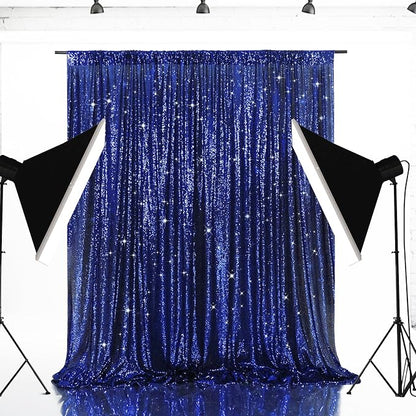 Eternal Beauty Navy Blue 3mm Sequin Backdrop 10x10 Ft - Image 4
