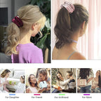 Velvet Scrunchies Hairbands Bulk Pack - Large Jumbo Giant Hair Ties for Thick Curly Hair, No Crease Soft Elastic Hair Accessories for Girls Women