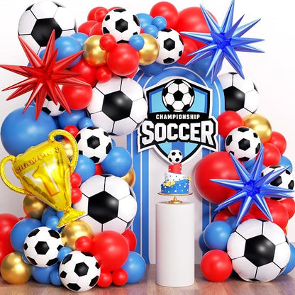 Soccer Party Decorations 160Pcs, World Soccer Balloon Garland Arch Kit - Image 3