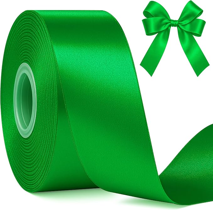 30Yards 1 1/2In Green Ribbon for Gift Wrapping St. Patrick's Party Favors | by Fullive