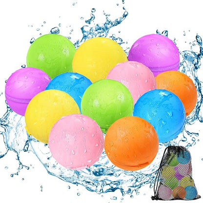 12Pcs Reusable Water Bomb balloons, Summer Toy Water Toy by Tlitlimom