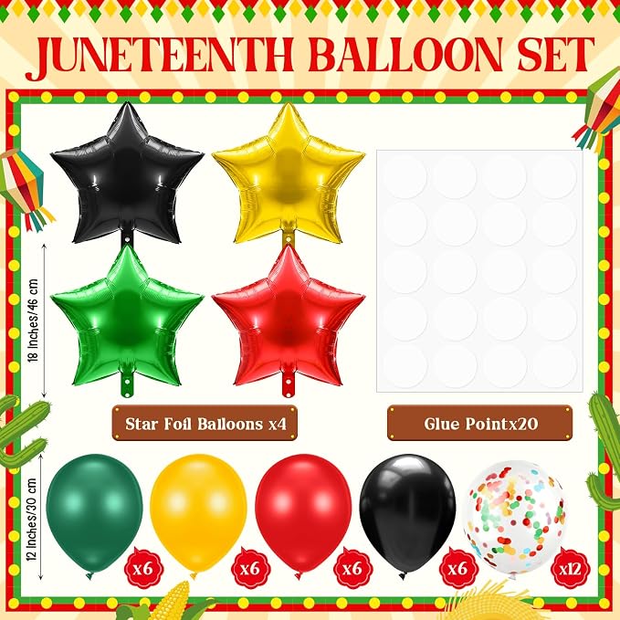 Lunmon 4 Set Juneteenth Balloon Stand Kit - Image 2