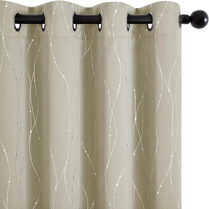 Deconovo 100% Blackout Living Room Curtains 95 Inches Long, Thermal Insulated - Image 8