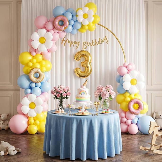 6.6FT Arch Backdrop Stand, Metal Gold Wedding Arch Frame | - Image 5