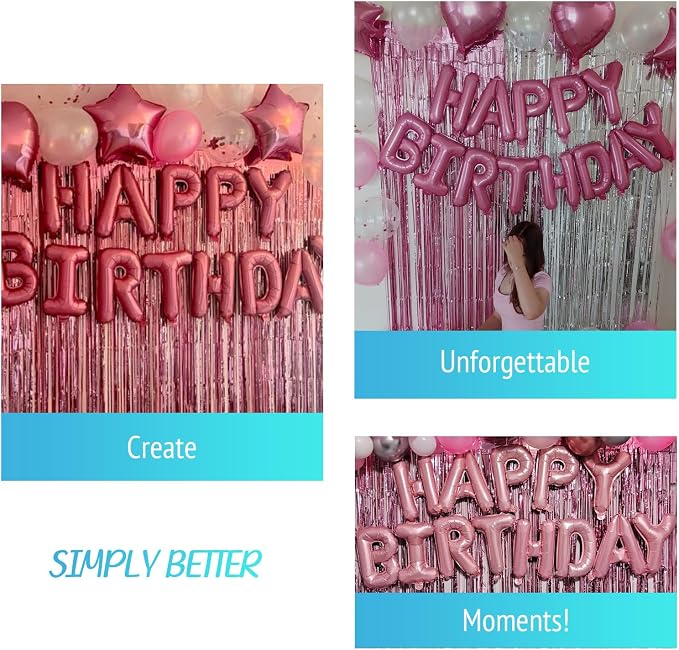 52 Pcs 16 Inch Pink Letter Foil Balloons, 2 Sets of A-Z, Mylar Metallic - Image 6