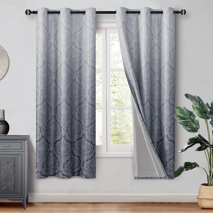DWCN Grey Full Blackout Curtains by DWCN