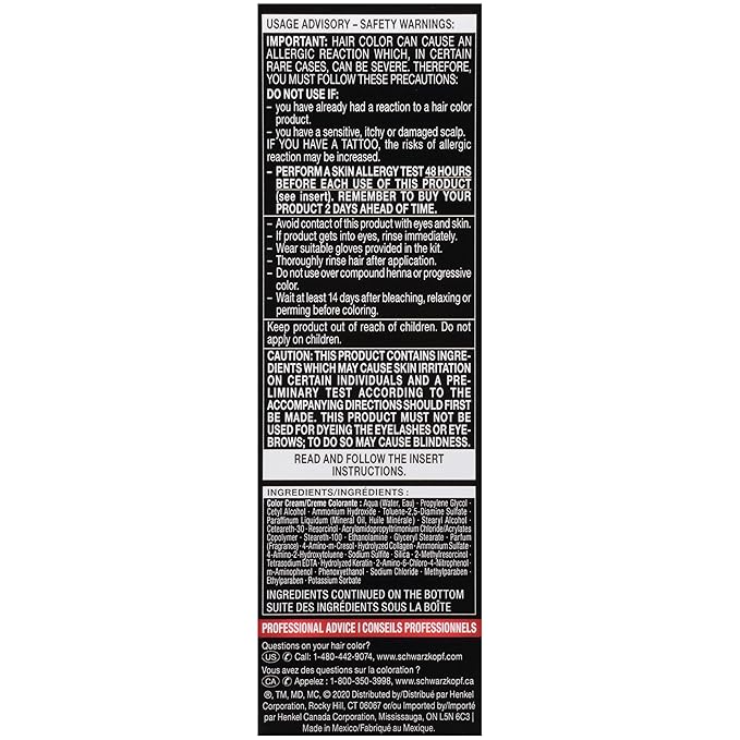 Schwarzkopf Keratin Color Permanent Hair Color Cream, 4.68 Dark Auburn, 1 Kit