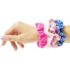 Baby Shark Hair Accessory Set: 9-inch Regular Detangling Brush, 4 Elastic Hair Ties & Scrunchies for Kids