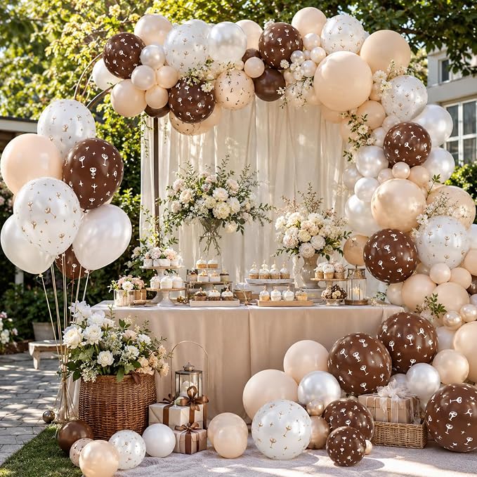 Brown Balloons, for Girls Birthday Wedding Party Decorations - Image 4