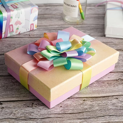 Pastel Ribbon Pastel Rainbow Ribbon 1 inch Rainbow Craft Ribbons Gift Satin - Image 5