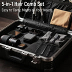 SalonSilk Hair Brush for Men, 5PCS Men Hair Brush & Styling Comb Set - Professional Barber Tools for All Hair Types, Perfect for Styling, Grooming, and Detangling