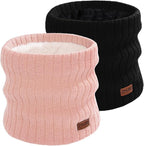 Neck Warmer Gaiter, Winter Fleece Lined Face Mask Scarf for Men Women, Thick Warm Cold Weather Running Ski Neck Cover