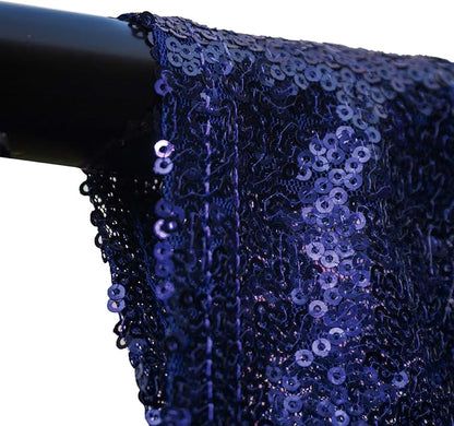 JYFLZQ Navy Blue Sequin Backdrop Curtains 4ft x 8ft 2 Panel Glitter Photo Booth - Image 5