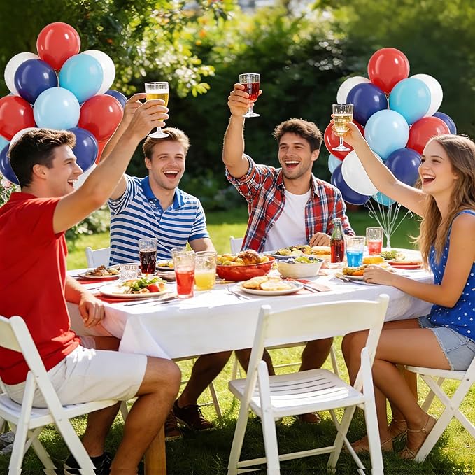 60pcs Red White and Blue Balloons 12inch - Image 6