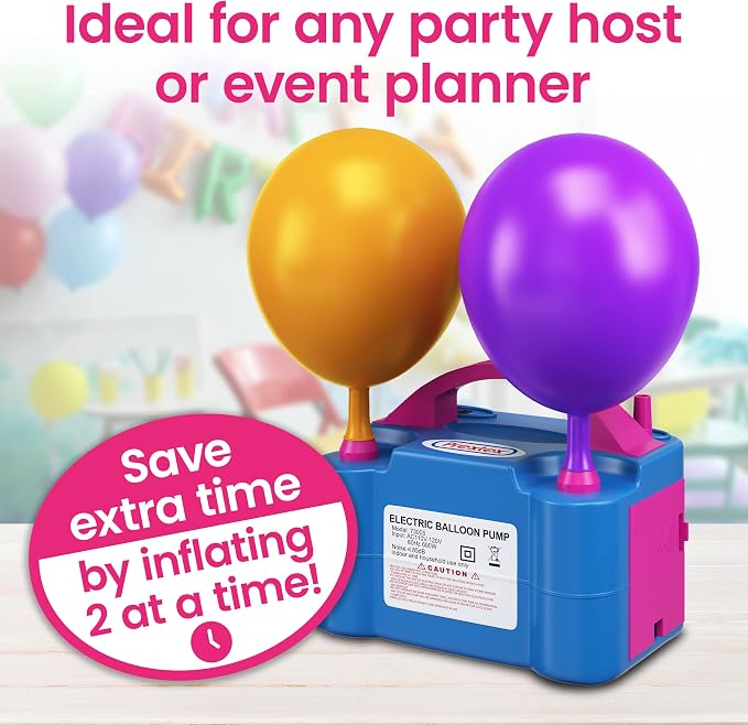 Prextex Balloons Electric Pump Inflate, Easy Bulk Balloons Filling - Image 7