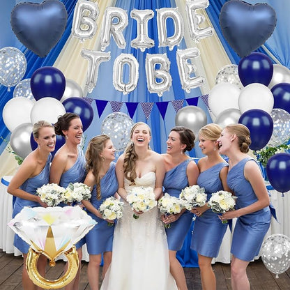 Blue Silver Bachelorette Party Decorations - Image 6