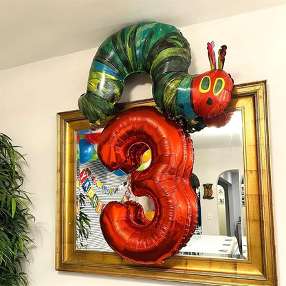 3rd Birthday Number Balloons for Girls Kids, 40 Inch Red Number Balloons 3 - Image 6