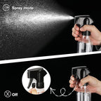 Plastic Spray Bottles 12oz Mist Continuous Spraying Bottle Heavy Duty Empty Water Spray Bottles for Hair, Cleaning Solutions, Plants，Essential Oils 1 Pack (Clear-1pcs)