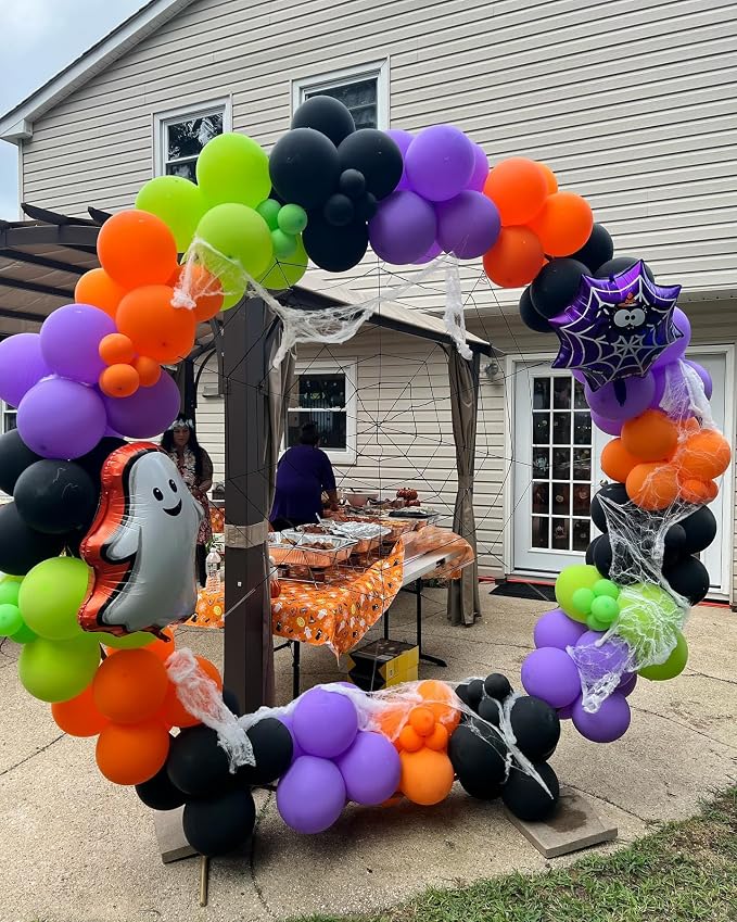 Halloween Party Balloons Decorations 12Inch 60Pcs | Black Orange Purple Green - Image 4