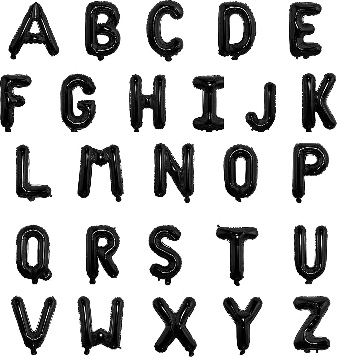 16 Inch Foil Mylar Balloons 26pcs Letters Balloons A-Z by YPSelected