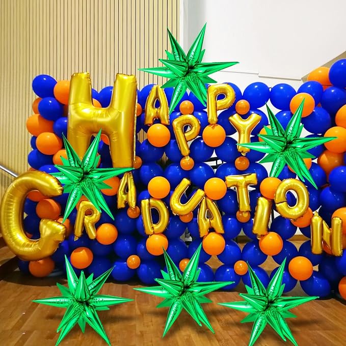 72 PCS Green Star Balloons, Big 26 Inch Explosion Star Foil Balloons, 12 Point - Image 5