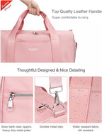 Pink Gym Bag for Women Girls with Shoe Compartment & Wet Pocket - Duffle Bag for Travel Sports Fitness Workout Athletic, 19"- Medium