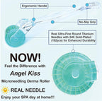 Derma Roller Titanium Real Needle 0.25mm - Angel Kiss 192 Individual Microneedling Roller with Case - Dermal Roller for Face - At Home Facial Skin Roller for Women Men