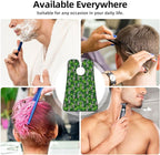 Ultimate Shaving Bib, Beard Trimming Apron with Hair Catcher, Lemurs Monkey Tropical Green Leaves Floral