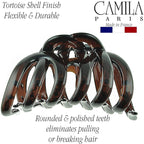 Camila Paris AD718 2PK French Octopus Hair Clip, Large Clips for Thick Hair, Girls Big Claw Clip for Long Hair, Durable Women's Clips With Strong No-Slip Grip, Made in France