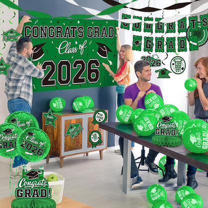 Green Themed 2026 Graduation Decorations Set - Image 4