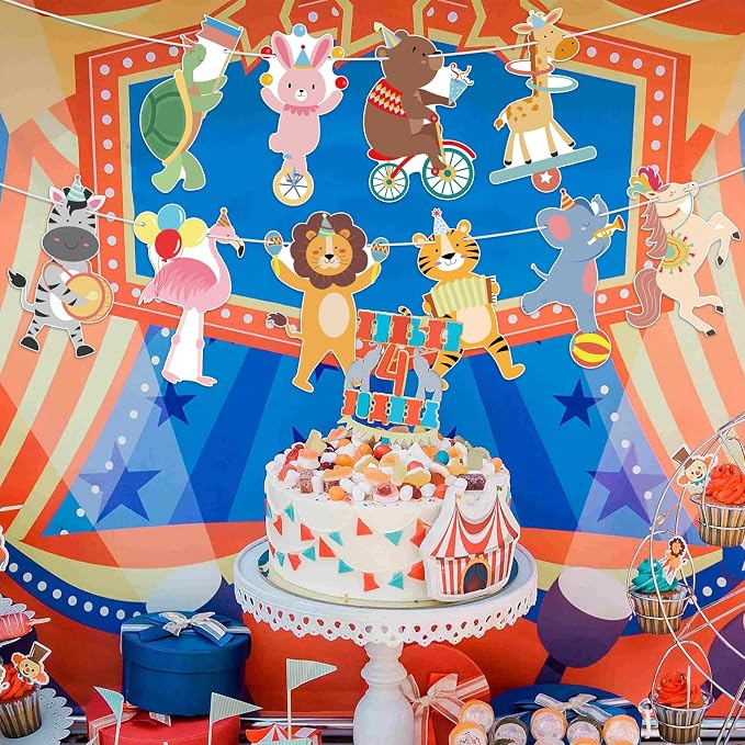 Hooqict Party Animal Banner Animal Birthday Party Decorations Happy Birthday - Image 3