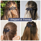 Navy Blue Hair Barrettes for Women 4packs Hair Clips French Hair Barrette Clip for Girls Vintage Hair Clips for Thick Thin Long Short Hair Stylish Hair Accessories for Women Girls