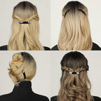 12pcs Hair Barrettes Set for Women and Girls, Hair Clips for Thick Thin Fine Hair, Non-metal Hair Accessories, Non-Slip Grip Handmade Snap Hairpin, BPA Free (LY2)