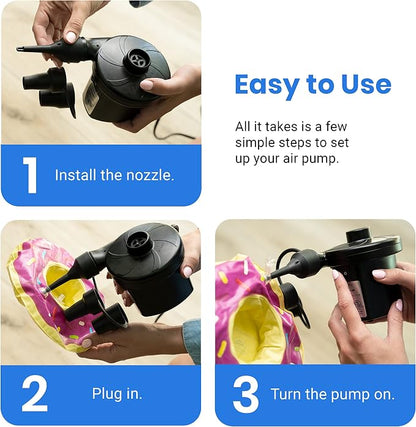 Etekcity Air Pump for Inflatables, Portable Electric Air Mattress Pump - Image 5