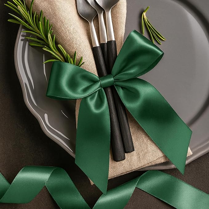 30Yards 1 1/2In Dark Green Ribbon - Image 8