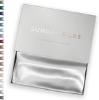SUNDAYSILKS™ Premium Silk Pillow Cases | 100% Mulberry Silk Pillowcase with Zipper, All Sides Real 22 Momme Grade 6A Silk, Standard Queen, King Size [Pure White]