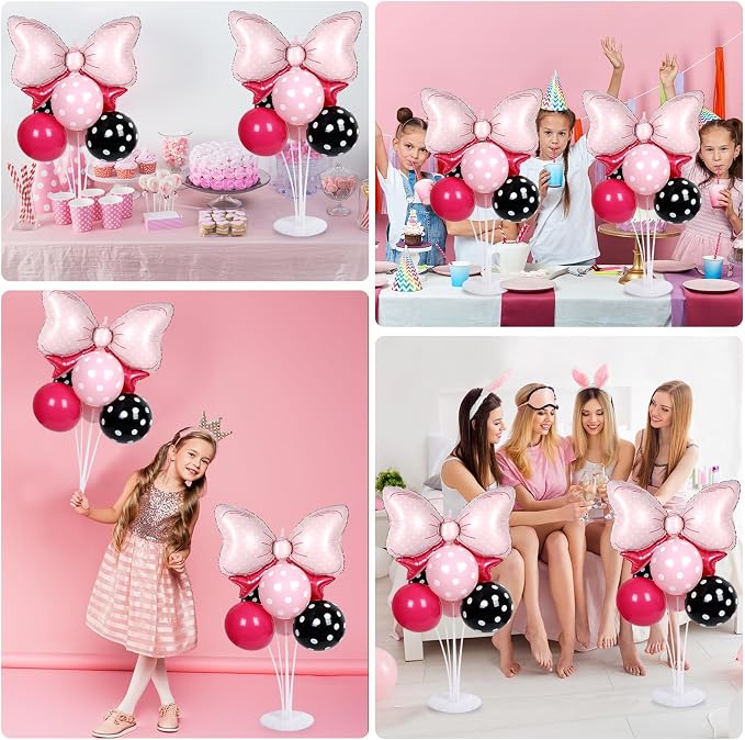 Pink Mouse Party Balloons Stand Kit 2 Sets - Image 6