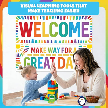 Sproutbrite 2 Welcome Educational Posters & Chart Welcome Banner 13.5"x39" - Image 3