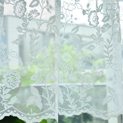 FINECITY Ivory Floral Lace Valance Curtain - Image 6