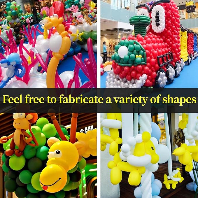 100Pcs 260 Balloons White Long Balloons - Image 8