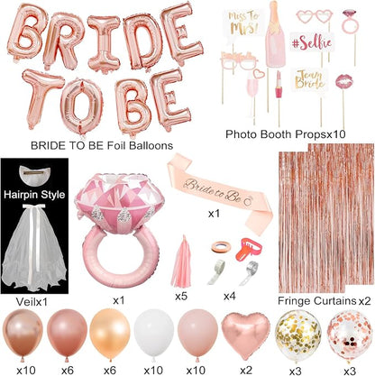 Amandir Bachelorette Party Decorations Supplies, Rose Gold Bridal Shower - Image 3