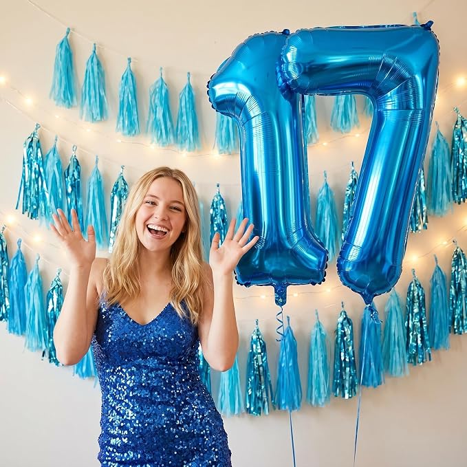 YPSelected 32 Inch Large Foil Helium Number Balloon Birthday Wedding Party 0-9 - Image 2