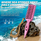 Candy Brush Curl Defining Vented Hair Brush for Effortlessly Blow Drying Detangling and Shaping and Styling, Airflow Wet Hair Brush for All Hair Types for Women and Men, Anti-Pull & Frizz, Pink