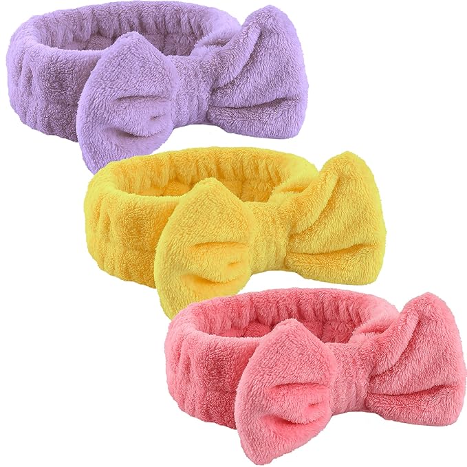 WSYUB Spa Headband, Makeup Headband for Washing Face, Bow Headbands for Women, Skincare Headbands