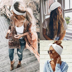DRESHOW 6 PCS Adjustable Headbands for Women Knotted Headbands Elastic Non-Slip Fashion Hair Bands for Workout Sports Running Yoga