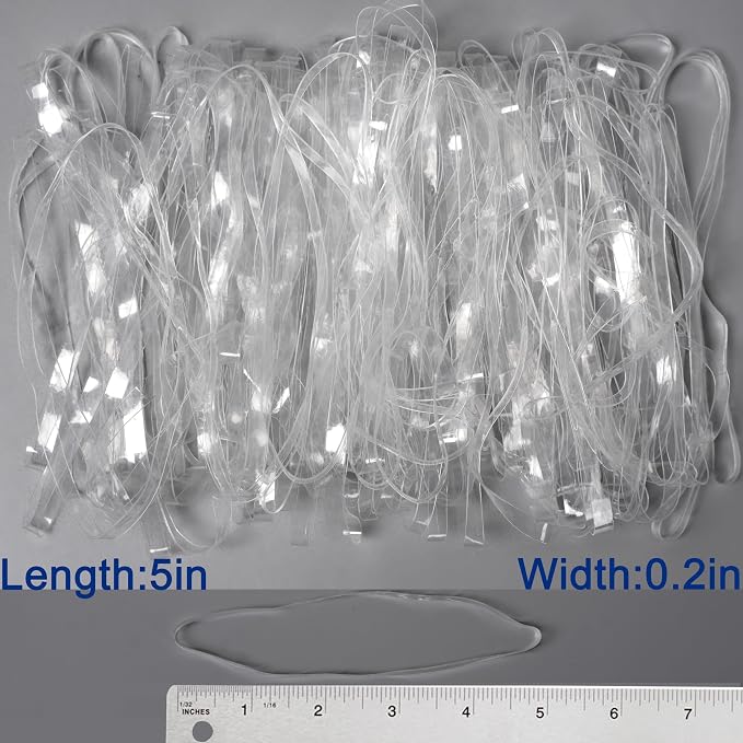 Rubber Bands Long 5inx0.2in 190Pcs TPU Clear Rubber Band - Image 3