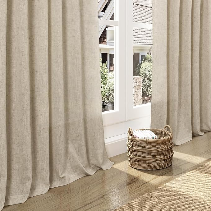 Eggshell Beige Curtains 108 Inches Long - Image 5