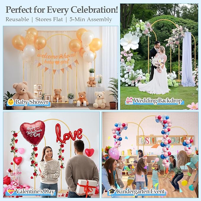 6FT, 4FT Balloon Arch Stand Kit - Image 5