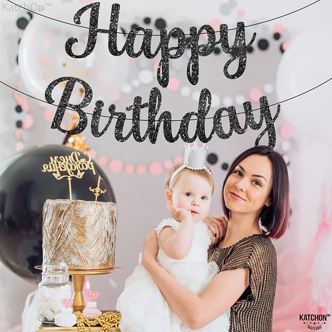 KatchOn Glitter Cursive Happy Birthday Banner- 10 Ft, Birthday Decorations | - Image 6