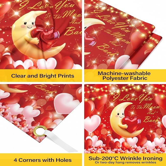 Red Backdrop Anniversary Decoration - Image 4